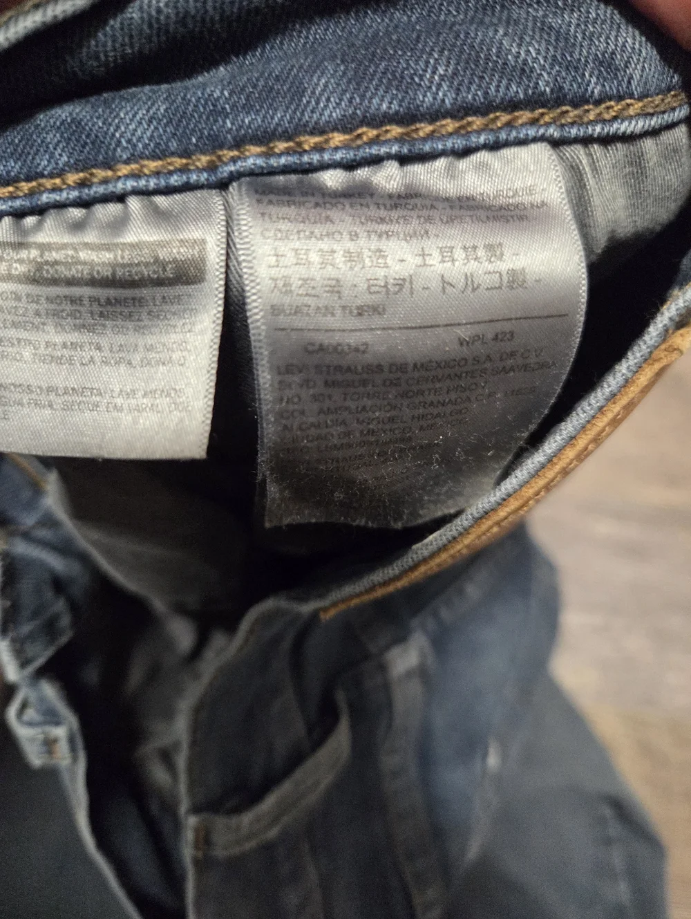 Levi's Premium Men's Distressed Dark Acid Wash Skinny Taper Jeans